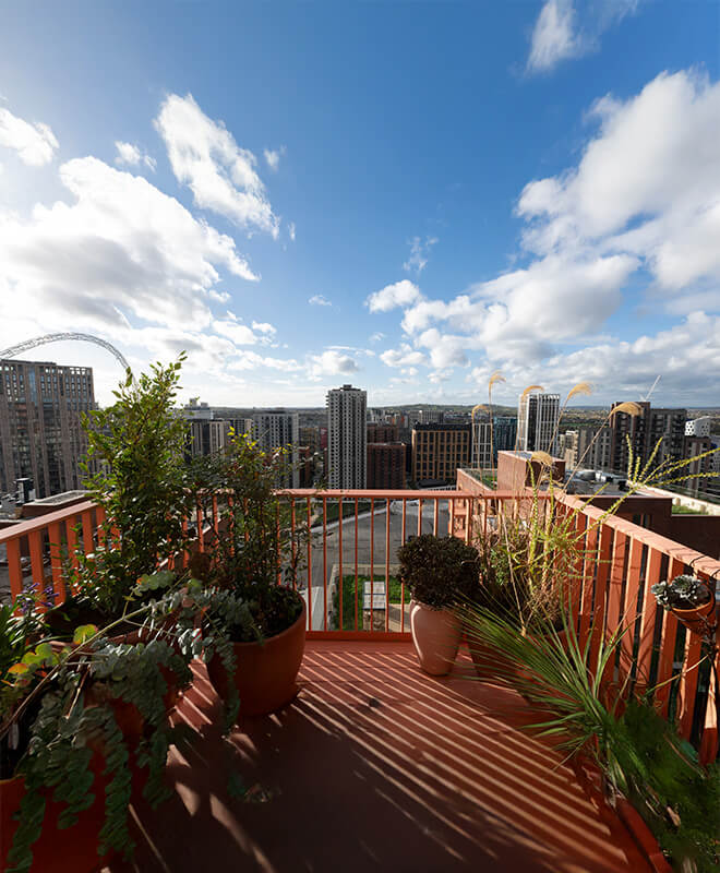 Private balconies and landscaped areas, Elmhurst